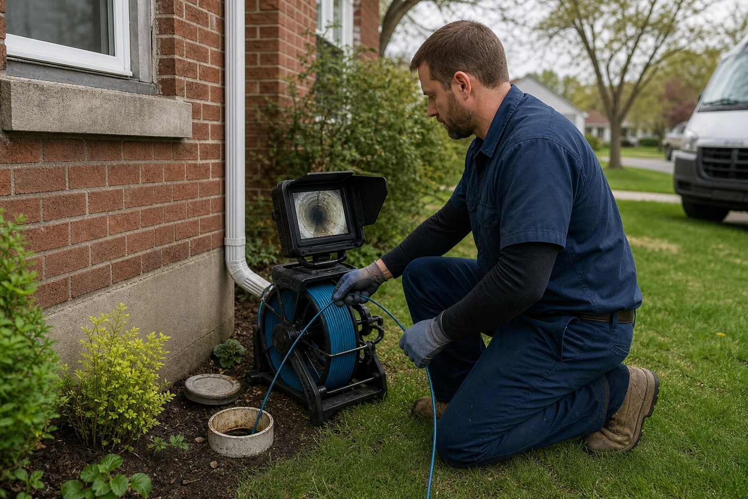 Sewer line camera inspection your area featured.